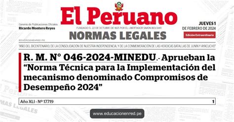 rm n° 046-2024-minedu|R.M. N° 046.
